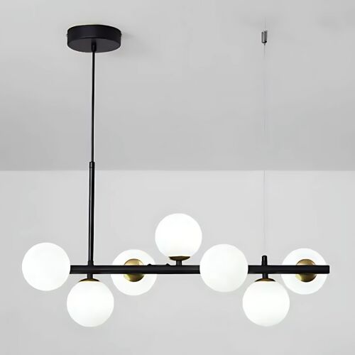 Lustra cu bec moderna LOFT Pavilion, 7x G9, Negru, Metal, Inaltime Reglabila 139622755