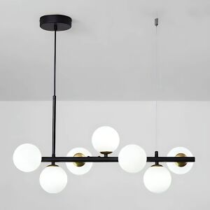 Nowoczesny żyrandol z żarówką LOFT Pavilion, 7x G9, czarno-biały, metalowy, regulowana wysokość 139622755 - Lampy i oświetlenie