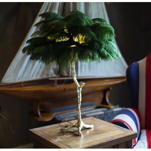 Лампа Karlita Feather 1XE27 Тъмно зелена 139622729 - Лампи и осветление