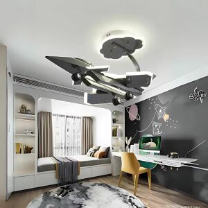 FIGHTER LED-Kronleuchter, 100 W, Kalt-/Warm-/Neutrallicht, Silber 139622811 - Lampen für Kinder