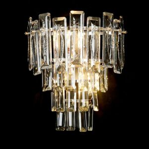 Kinkiet kryształowy BELMONTE, 3x E14, przezroczysty 139623036 - Lampa ścienna