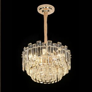 Krištáľový luster FONTAINEBLEAU Eleganza, 9x E14, priemer 45 cm, zlatý, nastaviteľná výška 139623032 - Lampy&osvetlenie