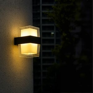 Kinkiet zewnętrzny LED AMIRA, 2 źródła światła, ciepłe światło, czarny 139623046 - Zewnętrzna lampa ścienna