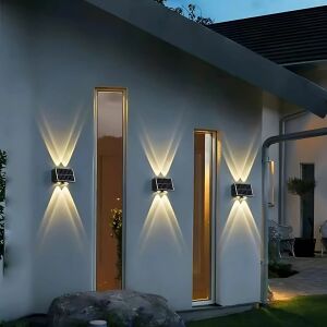 Aplica LED Exterior Solaris, 4 Surse de lumina, Lumina Calda, Negru 139623083 - Lămpi de perete pentru exterior