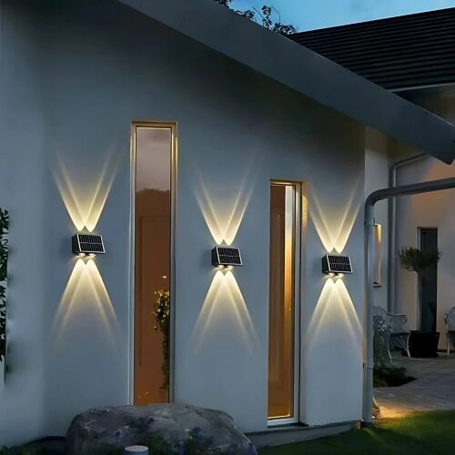 Aplica LED Exterior Solaris, 4 Surse de lumina, Lumina Calda, Negru 139623083