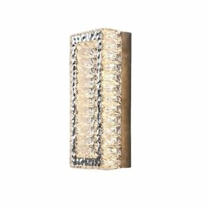 Krištáľová LED lampa Mefisto 24W strieborná 139623079 - Nástenné svietidlá