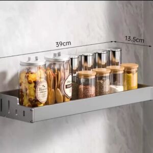 Uchwyt na akcesoria 39 cm, ciemnoszary, aluminiowy 139623073 - Kuchenny regał do przechowywania