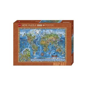 Heye Amazing World Puzzle - 2000 darabos, Világtérkép 139630826 - Heye