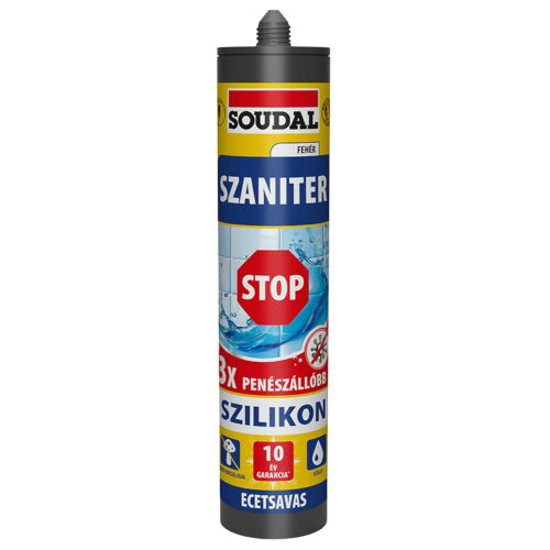 Soudal Stop Neutrális Szaniter Szilikon - Fehér, 280ml