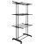 Full view of 3-tier rolling clothes drying rack