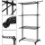 3-tier rolling clothes drying rack with detail inserts