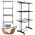 3-tier rolling clothes drying rack with laundry basket