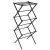Springos black adjustable clothes drying rack, folded view