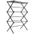 Springos black adjustable clothes drying rack, front view