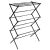 Springos black adjustable clothes drying rack, angled view