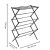 Springos black adjustable clothes drying rack, dimensions