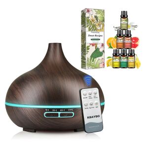 Phatoil Aroma Diffusor 300 ml – 6-teiliges ätherisches Ölset, Fernbedienung 139640303 - Haus & Garten