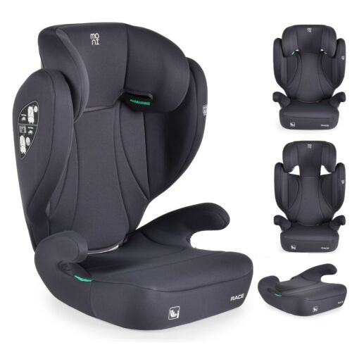 Moni Race I-Size Biztonsági Autósülés - 100-150cm, Fekete 139641452