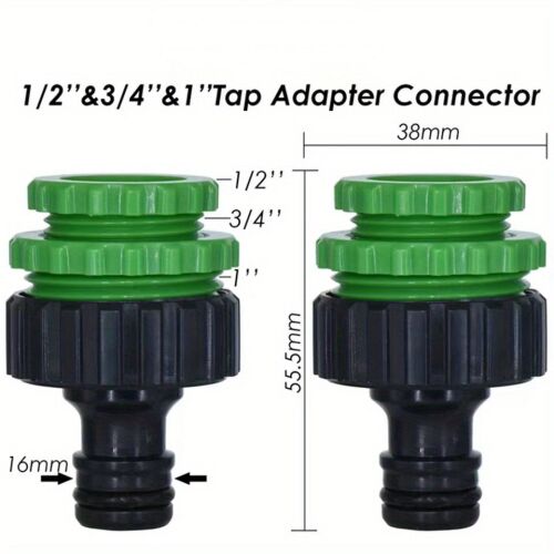 Univerzális Csaptelep Adapter - 1/2, 3/4, 1 col - Locsolótömlő Csatlakozó 139642788