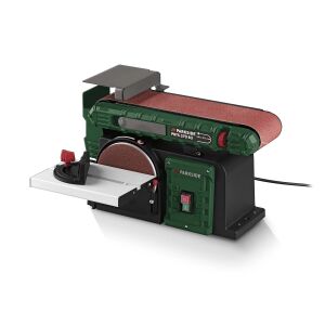 PARKSIDE PBTS 370 B3 2 az 1-ben szalag- és tányércsiszoló, ferde nézet - Építkezés & Felújítás