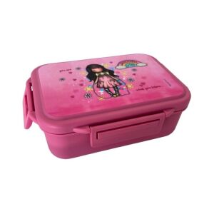 Cutie prânz Santoro Gorjuss Skipping Rope, recipient roz pentru alimente cu design fetiță - Depozitarea alimentelor
