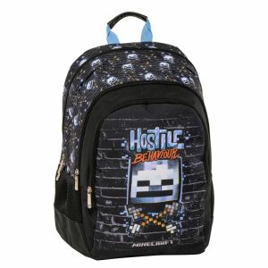 Minecraft Wall iskolai hátizsák 'Hostile Behaviour' dizájnnal - Minecraft