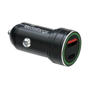 MediaRange 20W Gyorstöltő Autós Töltő - USB-A és USB-C