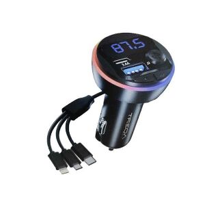 Treqa MP3 18W Autós MP3 Lejátszó és Töltő – 3 az 1-ben kábel, FM transzmitter