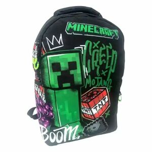 MINECRAFT METRO ART iskolai hátizsák Creeper és TNT kocka mintával. - Minecraft
