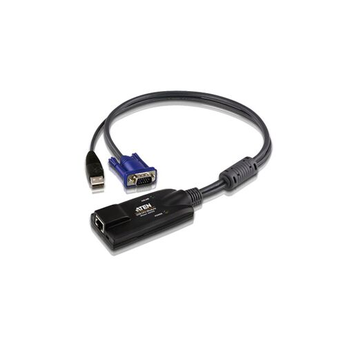 Aten | Adaptor KVM USB VGA | 1 x RJ-45 Mamă, 1 x USB Masculă, 1 x HDB-15 Masculă 140786039