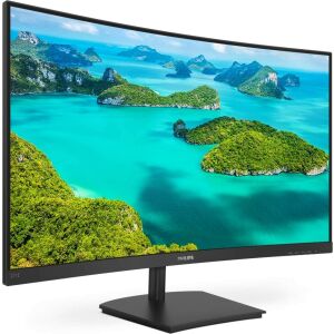 Изглед под ъгъл на извит монитор Philips 241E1SCA 23.6 инча - Монитор