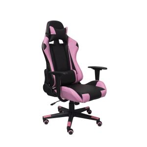 Iris GCH201PK Fekete és Rózsaszín Ergonomikus Gamer Szék Oldalnézet - Iris