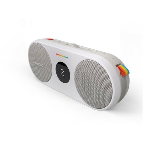 Polaroid P2 Tragbarer Bluetooth-Lautsprecher - Weiß, Abgewinkelte Ansicht