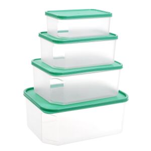 TOO KT-144 Műanyag Ételtároló Készlet - 4 db, Légmentes 145344694 - Ételtároló