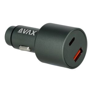 AVAX CC680B autós töltő USB-C és USB-A portokkal - Autós töltő