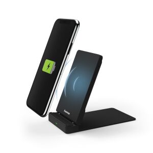 Hama Vezeték nélküli QI-FC10S asztali mobiltelefon töltő 10W Fekete
