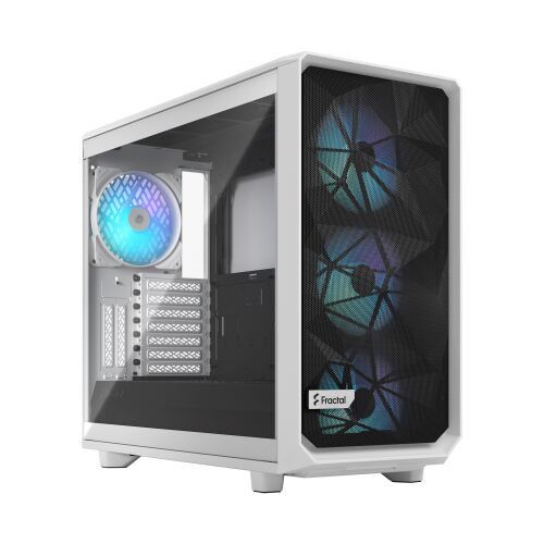 Fractal Design Meshify 2 RGB Számítógépház - Fehér, Edzett Üveg 145344389 - Számítógép alkatrész