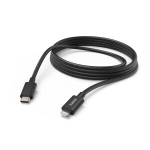 Hama 201599 USB-C męski - Lightning męski 2.0 Kabel do transmisji danych i ładowania - Czarny (3m) 145696412 - Kabel USB