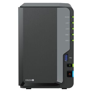 Synology DiskStation DS224+ NAS - 2 lemezes, 6GB RAM, Otthoni/Kisvállalati