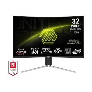 MSI MAG 325CQRF-QD E2 31,5 Zoll Curved Gaming Monitor mit WQHD Auflösung - Monitore