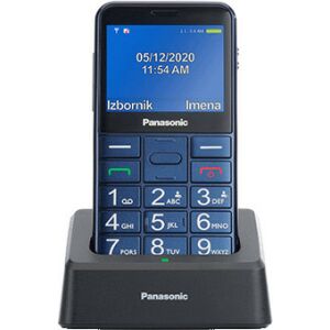 Panasonic KX-TU155 kék színű senior mobiltelefon töltő dokkolóval - Panasonic