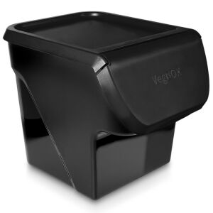 VegBOX Zöldség-Gyümölcs Tároló Fedéllel - 13 liter, Fekete 139702054 - Gyümölcskosár