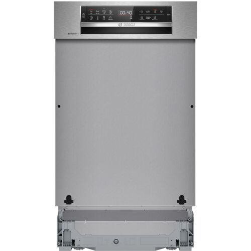 Bosch Serie 6, Félig beépíthető mosogatógép, 45 cm, Szálcsiszolt acél, SPI6ZMS29E