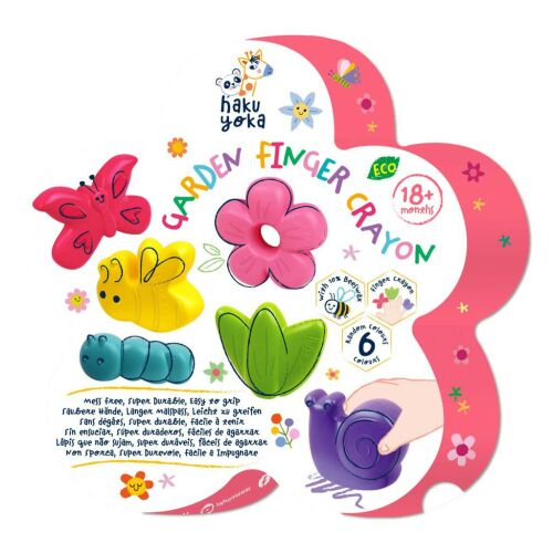 Ujjra húzható marokkréta készlet 6 db-os, Virágoskert Haku Yoka 139704906