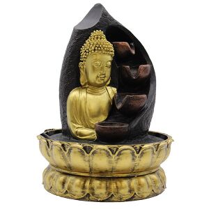 Arany Buddha Szobai Szökőkút - 30 cm, Relaxációs Öntőedényes 139707555 - Asztali csobogó