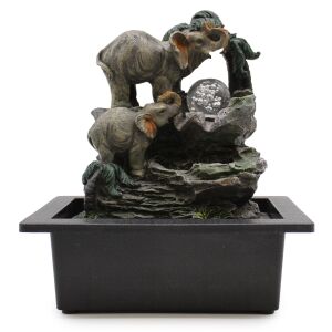 Elefánt Család Feng Shui Szobai Szökőkút - 30cm 139707559 - Asztali csobogó