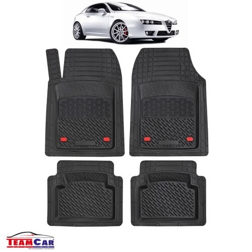 Covorase Auto TeamCar® Tip Tavita Compatibile Alfa Romeo Brera Generatia I (2005–2010) Negru Material Rezistent