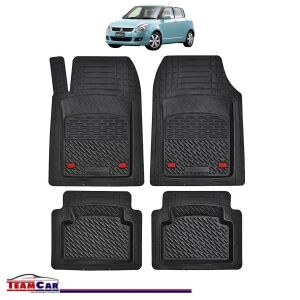 Set covorase auto TeamCar Suzuki Swift III cu imaginea masinii, complet - Covoare auto