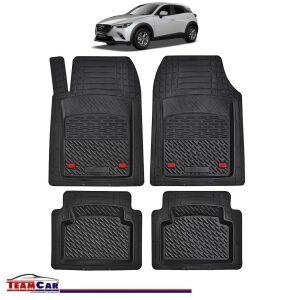 Комплект автомобилни стелки TeamCar Mazda CX-3, 4 броя, черни, тип тава - Килим за кола