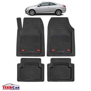 Автомобилни стелки TeamCar Opel Astra H Coupe-Cabriolet, по поръчка, черен каучук - Превозно средство и части